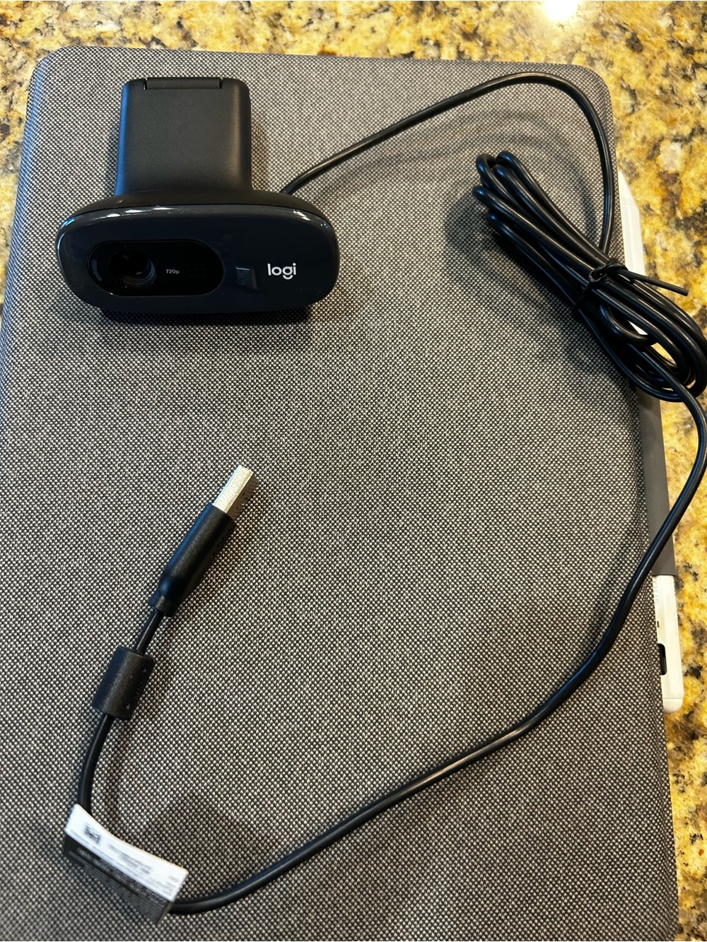 Logitech Black USB Webcam with Integrated Cable